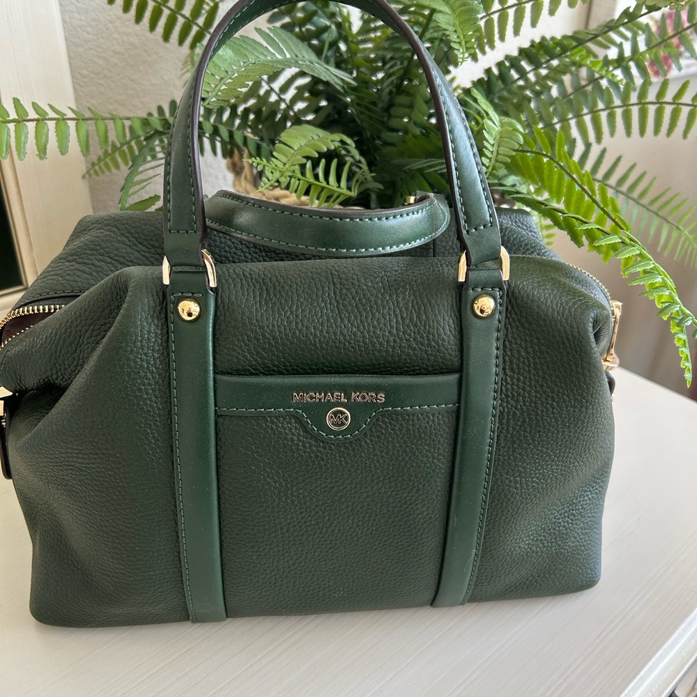 Michael Kors Green Leather Satchel